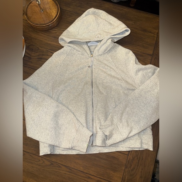 FLAWED Lululemon Scuba Oversized Full-Zip Hoodie Heathered Core Ultra Light Grey - Picture 4 of 13